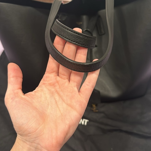 Saint Laurent black leather shopper tote authentic - Picture 11 of 11